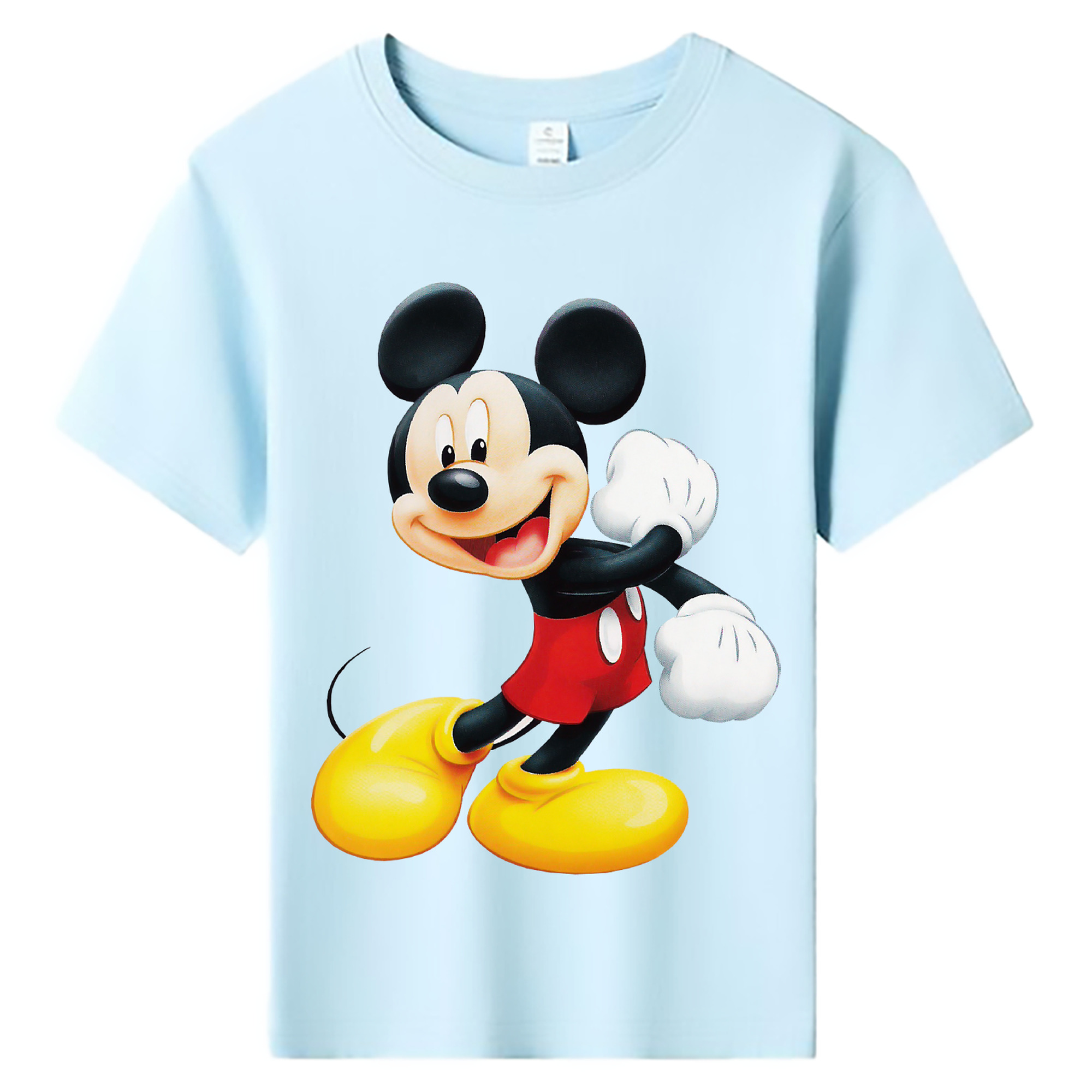 ミッキーマウス Mickey Mouse 綿100％キッズTシャツ（フロントプリント）